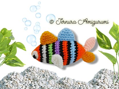 Multicolored fish Amigurumi