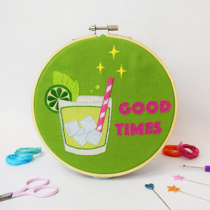 The Make Arcade Good Times Embroidery Kit - 6 Inch