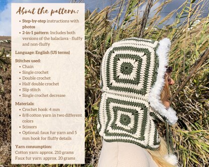 Granny square balaclava