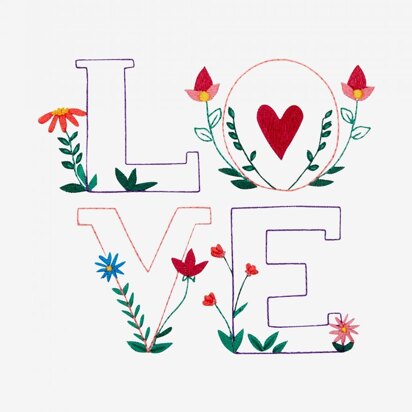 Floral Love Heart Embroidery PDF Pattern – ohsewbootiful