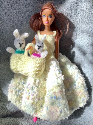 Barbie' Easter Gown & Bunnies