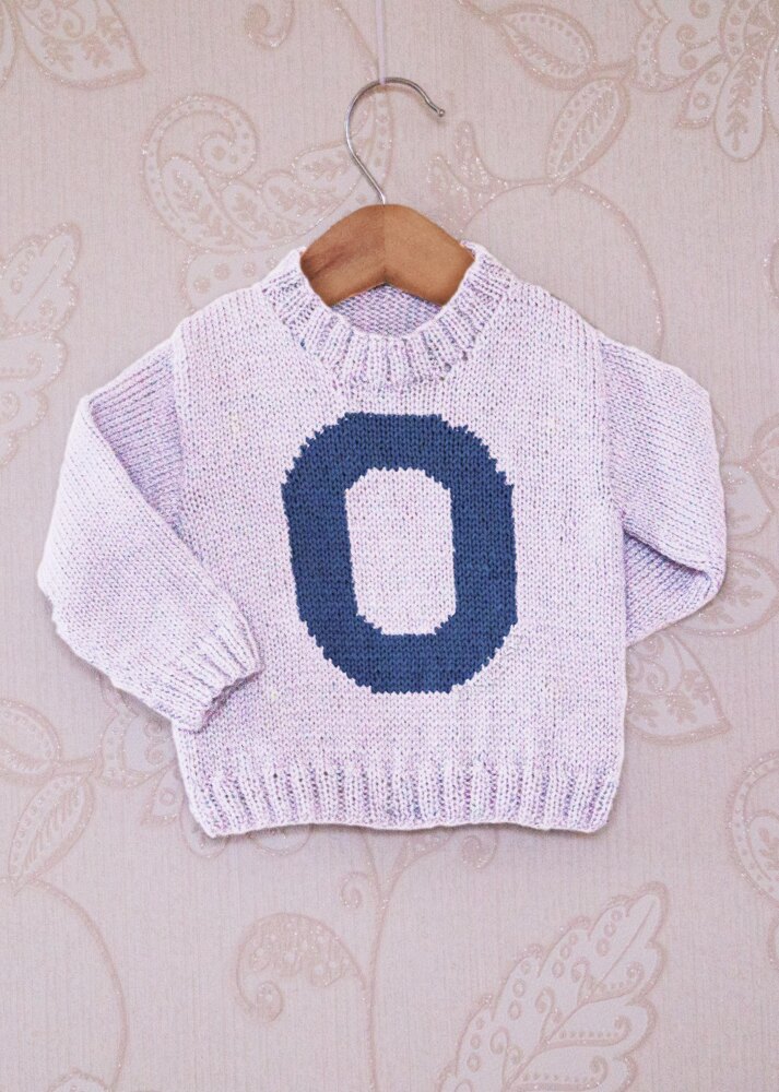 Intarsia - Letter O Chart - Childrens Sweater