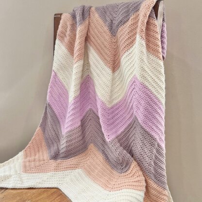 Sherbet Chevron Baby Blanket