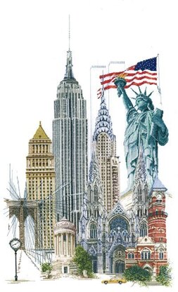 Thea Gouverneur Bv New York, 18 Count Cross Stitch Kit - 50cm x 79cm