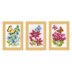 Vervaco Flowers & Butterflies Mini Cross Stitch Kit (3pcs) - 8cm x 12