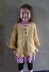 #108 Girl's Ruffled Top-Down Cardigan