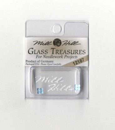Mill Hill Bead MH12187 - 4 Petal Flower Matte Aqua