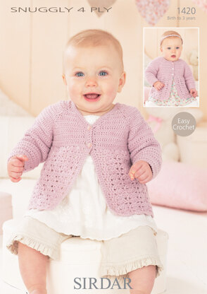 Cardigans in Sirdar Snuggly 4 ply - 1420 - Downloadable PDF