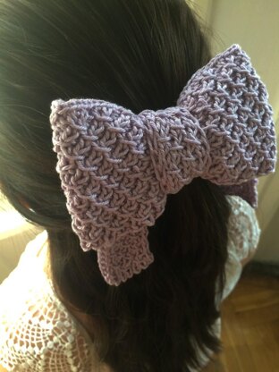 Big hair bow knitting pattern