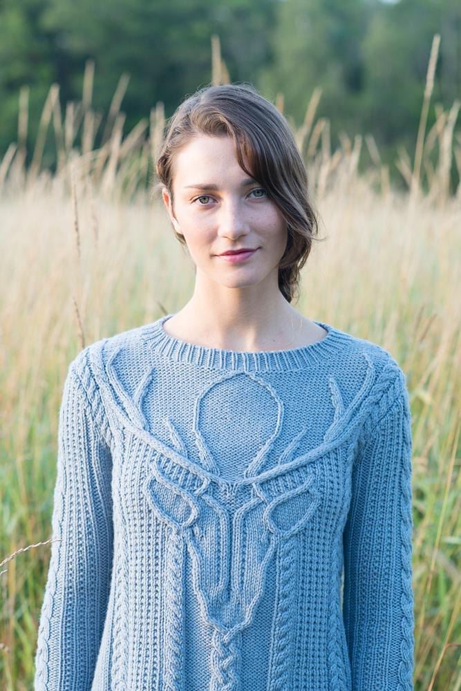 Stag Head Pullover Knitting pattern by Norah Gaughan | LoveCrafts