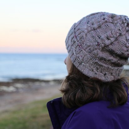 Boysenberry Ripple Cabled Hat TJD41