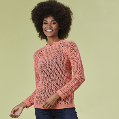 Westerly Pullover - Knitting Pattern for Women in Tahki Yarns Cotton Classic by Tahki Yarns