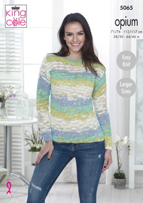Sweater & Top in King Cole Opium/Opium Palette Chunky - 5065pdf - Downloadable PDF