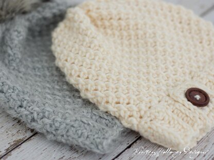 Easy Chunky Double Seed Stitch Crochet Hat