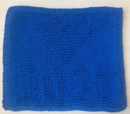 2021 Dishcloth With Heart