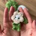 Cute baby flower keychain pattern  no sew English pdf pattern