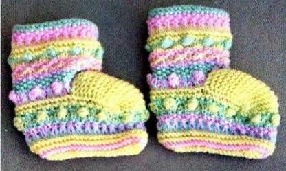 Sampler Stitch Baby Booties