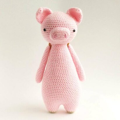 Pig with Owl Backpack Crochet Amigurumi Pattern