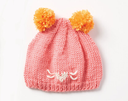 Cute As A Kitten Hat in Caron Simply Soft and Simply Soft Brites - Downloadable PDF