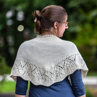 736 Ansonia Shawl - Knitting Pattern for Women in Valley Yarns Sunderland