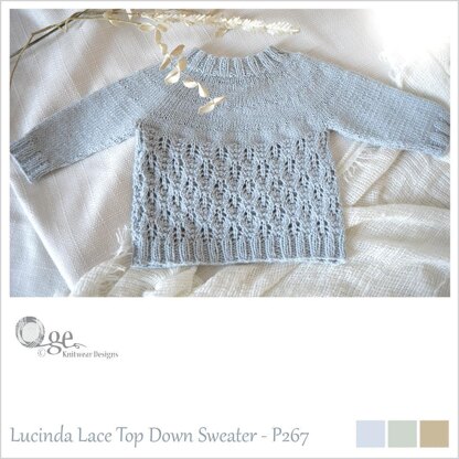 Lucinda Lace Top Down Sweater - P267