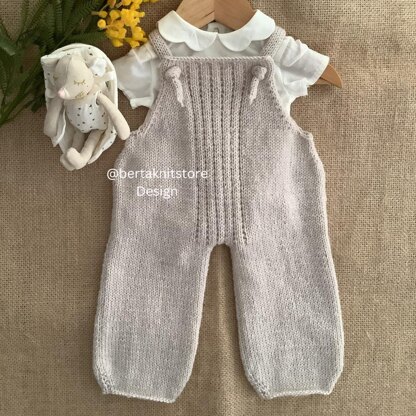 Grey Dungarees Knitting Pattern