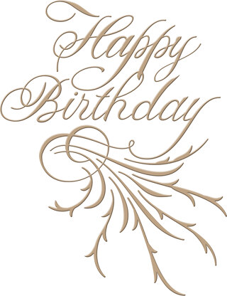 Spellbinders Glimmer Hot Foil Plate - Happy Birthday-Copperplate Script