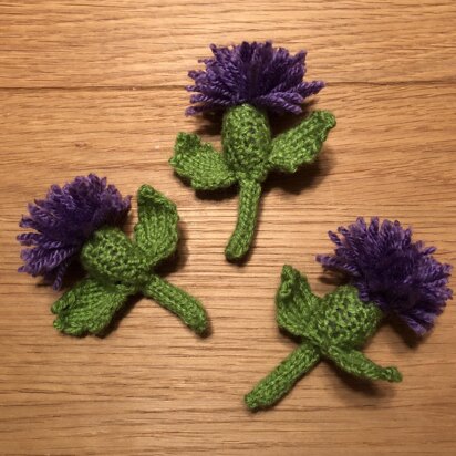 Thistle Brooch Knitting Pattern