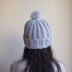 Slouchy hat with pom pom