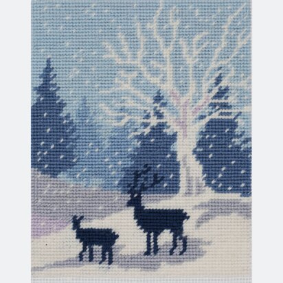 Anchor Woodland Snowfall Tapestry Kit - 14 x 18 cm