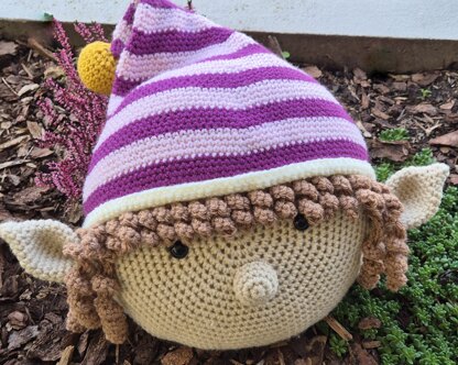 Christmas Pillow Cushion Crochet Amigurumi Santa Reindeer Rudolph Elf