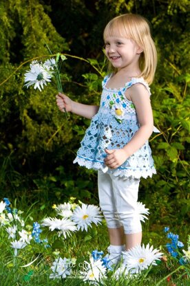 Forget Me Not Top Tunic & Daisy Pin Set