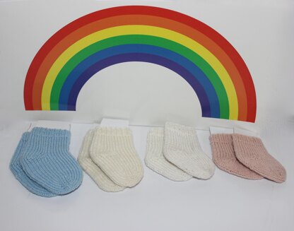Preemie Baby Simple Socks (Circular)