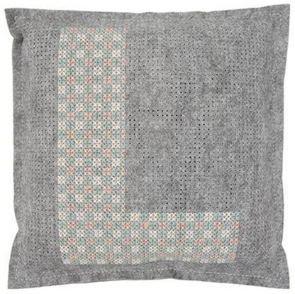 Rico Alphabet Cushion Cross Stitch Kit - Grey
