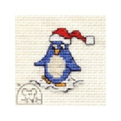 Mouseloft Make Me for Christmas - Penguin Cross Stitch Kit - 64mm
