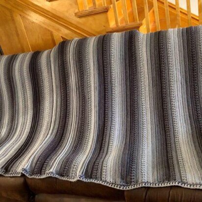 Textured Ombre Crochet Blanket