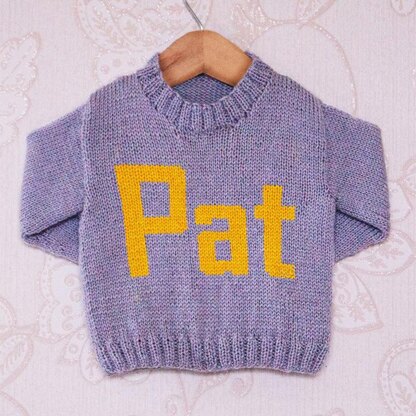 Intarsia - Pat Moniker Chart - Childrens Sweater