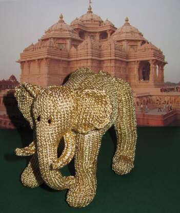 Golden Indian Elephant Toy