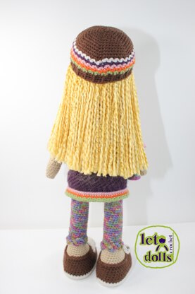 Crochet Doll Pattern, Amigurumi doll pattern, Large doll, 21"/53cm, Gabi