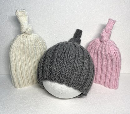 Baby beanie top knot hat