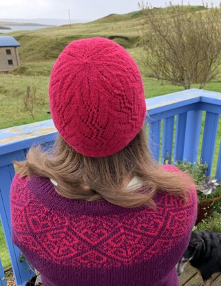 Print of the wave beanie 4ply version