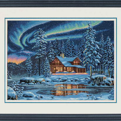 Dimensions Aurora Cabin Cross Stitch Kit - 41cm x 30cm