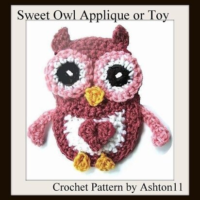 Baby Owl Toy or Applique | Crochet Pattern by Ashton11