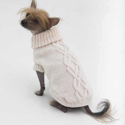 Prep Dog Sweater in Lion Brand Wool Ease - L32372