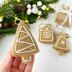 Crochet Christmas gingerbread ornaments pattern Amigurumi holiday decor