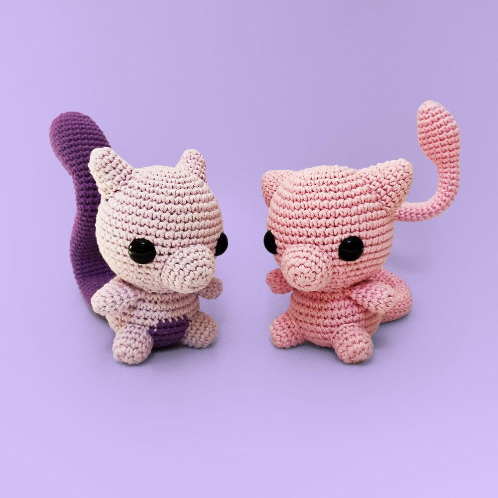 Mew & Mewtwo Pokemon Cross Stitch PDF Pattern 