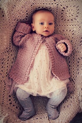 Faux Cable Baby Cardigan