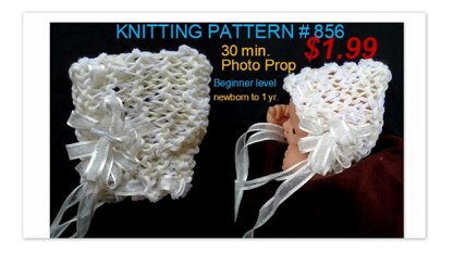 856 Beginner Baby Bonnet Photo Prop