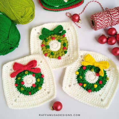 Granny Square Crochet Pattern Book - Christmas Edition - Rawcraft