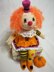 Knitting doll clown girl